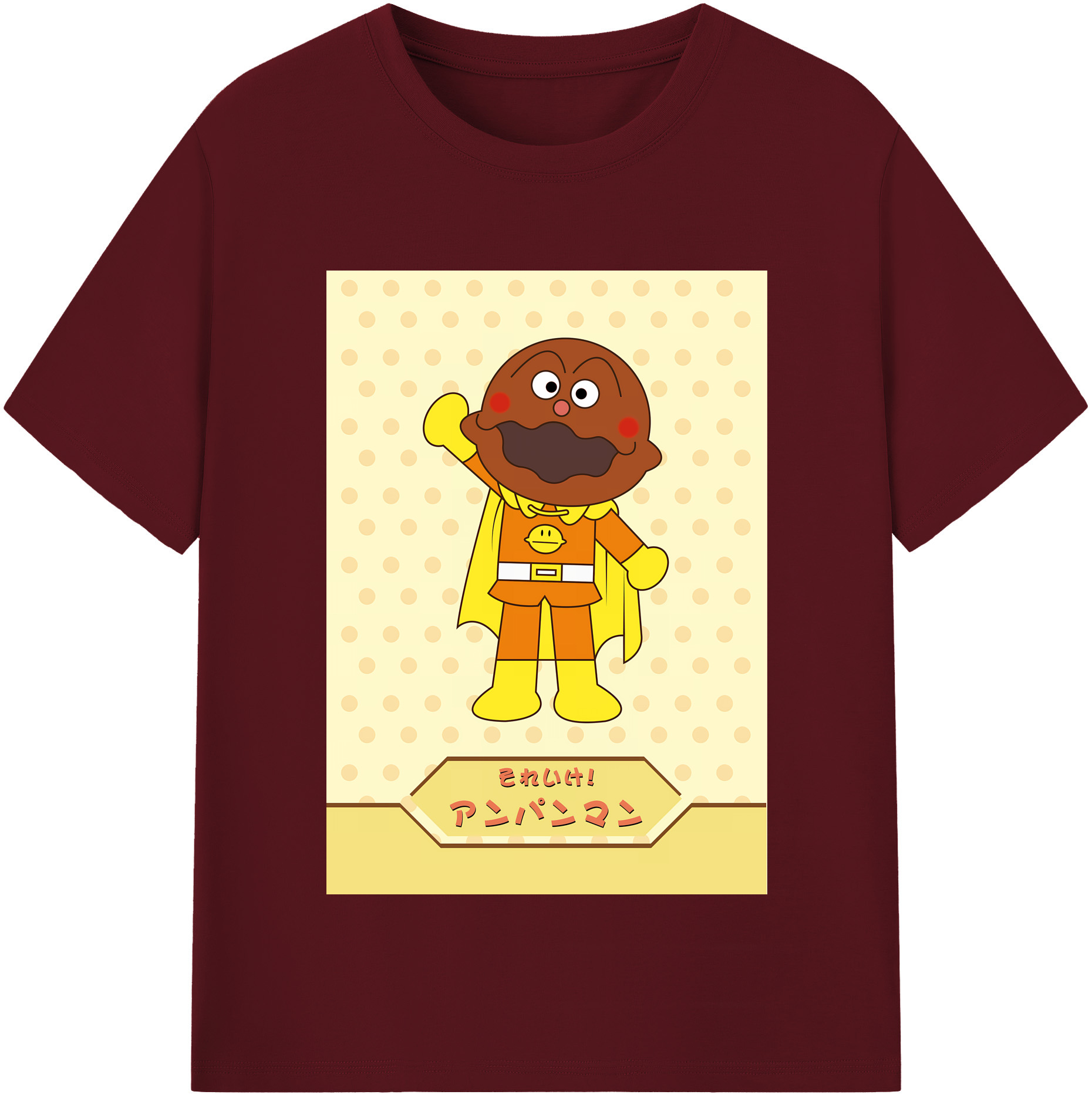 （画像用） アンパンマン Anpanman 綿100％半袖Tシャツ（フロントプリント）